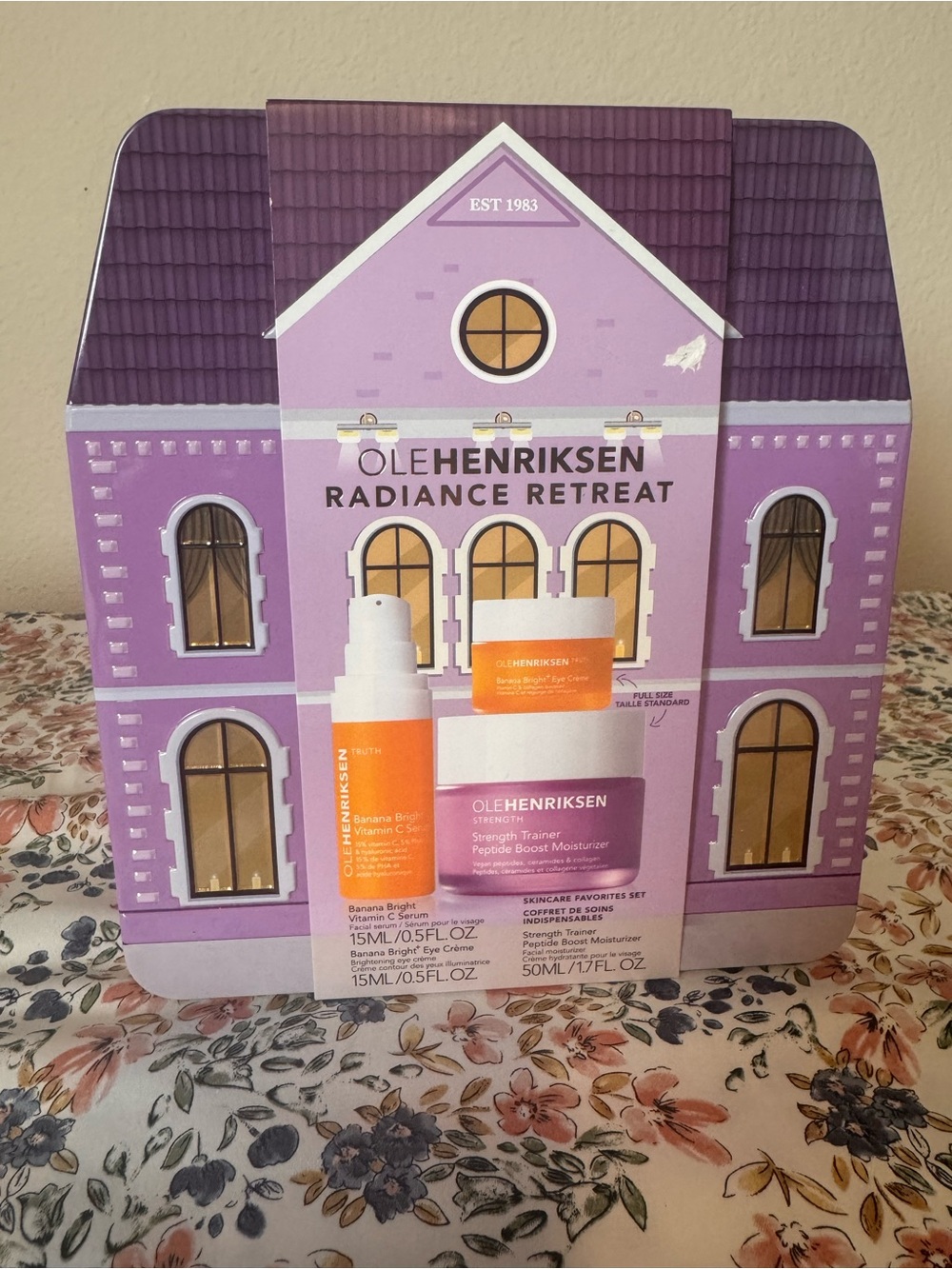 Brand New OLEHENRIKSEN Radiance Retreat Skincare Favorites Set 3-Piece Gift Tin
